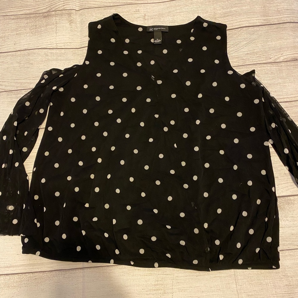 🌼INC blouse polkadots